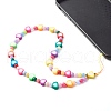 Imitation Jelly Acrylic Beads and Handmade Polymer Clay Beads Mobile Straps HJEW-JM00553-2