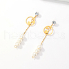 Sweet Tassel Stainless Steel Stud Earrings SA4259-1-3