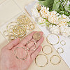 CHGCRAFT 40Pcs 4 Styles Alloy Linking Rings FIND-CA0008-97-4