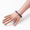 Natural Lapis Lazuli(Dyed) Stretch Bracelets BJEW-JB03251-03-4