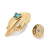 Wing 304 Stainless Steel Pave Cubic Zirconia Brooches for Backpack Clothes JEWB-Z041-01G-3