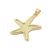 Starfish Rack Plating Brass Pendants KK-Z074-36G-2