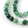 Dyed Natural Striped Agate/Banded Agate Round Bead Strands X-G-R342-8mm-06-2