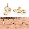 Brass Micro Pave Cubic Zirconia Charms KK-N263-97G-G-3