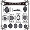SUNNYCLUE 10Pcs 10 Styles Oval Alloy Pendants Cabochon Settings FIND-SC0009-96-2