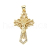 Brass Micro Pave Cubic Zirconia Pendants KK-A212-05F-G-1