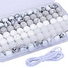 80Pcs 4 Style Round Silicone Focal Beads SIL-SZ0001-22A-1