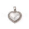 Brass Micro Pave Cubic Zirconia Pendants KK-P308-15P-1