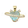 Heart Rack Plating Brass with Cubic Zirconia Pendants KK-Z074-44G-1