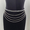 1Pc Alloy Crystal Rhinestone Multi-Layer Link Chian Waist Body Chains for Jeans Dresses WG49084-11-1