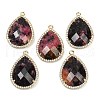 Natural Rhodonite Faceted Pendants G-K347-12G-07-1
