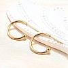 304 Stainless Steel C-shaped Hoop Circle Ball Stud Earrings X-STAS-K204-04G-5