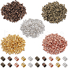 SOFPLATE 3000Pcs 5 Colors Brass Crimp Beads KK-SP0001-86-1