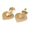 Stainless Steel Stud Earrings for Women EJEW-C110-15G-2
