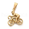 PVD Vacuum Plating 304 Stainless Steel Pendants STAS-U035-31G-1