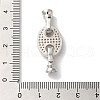Coffee Bean Rack Plating Brass Micro Pave Clear Cubic Zirconia Fold Over Clasps KK-A225-10P-3