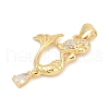 Brass Micro Pave Cubic Zirconia Pendants KK-D317-124G-2