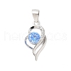 Fine Silver Cubic Zirconia Pendants STER-S008-03B-P-1