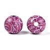 Bohemian Style Printed Schima Wood Beads WOOD-T032-31E-2