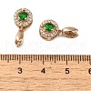 Rack Plating Brass Micro Pave Cubic Zirconia Ice Pick Pinch Bails KK-K340-31RG-3
