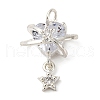 Brass Micro Pave Cubic Zirconia Pendants KK-D378-10S-1