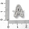 Brass Micro Pave Cubic Zirconia Letter Links X-KK-I717-04A-P-3