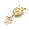 Rack Plating Brass Micro Pave Cubic Zirconia Pendants KK-K401-71G-2