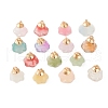 Spray Painted Glass Pendants GLAA-D006-02-1