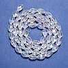 Electroplate Glass Beads Strands EGLA-D015-12x8mm-01-3