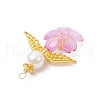 Handmade Glass Seed Beaded Angel Pendants PALLOY-MZ00764-03-4