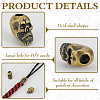 3Pcs Brass Beads KK-FG0001-18-4