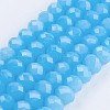 Glass Beads Strands EGLA-F122-8x6mm-M03-2