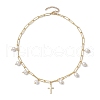 Mother's Day Jewellery Shell Pearl Necklaces NJEW-JN04875-4