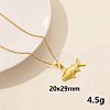 304 Stainless Steel Fish Pendant Necklaces XW2884-8-1