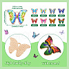  48Pcs 8 Colors Light Gold Tone Alloy Enamel Pendants ENAM-TA0001-89-4