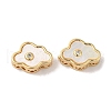 Brass Pave Clear Cubic Zirconia Multi-Strand Links KK-B098-04G-01-1