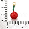Brass Enamel Pendants KK-K401-47D-G-3