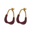 304 Stainless Steel Enamel Stud Earrings EJEW-S276-01G-3