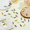 36Pcs 9 Styles Natural Mixed Gemstone Pendants PALLOY-AB00131-4