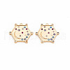 Brass Micro Pave Cubic Zirconia Pendants KK-S364-271D-1