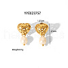 Hollow Heart Stainless Steel Stud Earrings & Pendant Necklaces Sets for Women FA1341-1-4