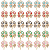 HOBBIESAY 30Pcs 5 Colors Alloy Enamel Pendants ENAM-HY0001-16-1