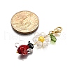 Handmade Lampwork Bees Pendant Decorations HJEW-TA00348-3