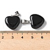 Natural Black Agate Pendants G-I311-A16-01-3