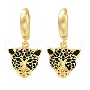 Rack Plating Leopard Brass Hoop Earrings EJEW-H016-30G-1