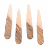 Opaque Resin & Walnut Wood Pendants X-RESI-S389-039A-C02-1