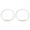 2Pcs 2 Styles Glass Seed Beaded Stretch Bracelet Sets for Women BJEW-JB11373-03-4