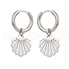 Non-Tarnish 304 Stainless Steel Dangle Hoop Earrings for Women EJEW-JE05037-4