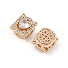 Rack Plating Brass Micro Pave Cubic Zirconia Beads KK-F879-07G-2