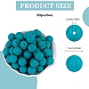 80Pcs Round Silicone Focal Beads SIL-SZ0001-24-16-2